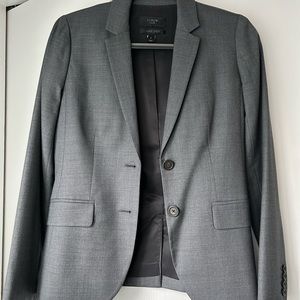 J. Crew Super 120s Gray Wool Suit